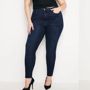 Good American Good Legs High Waisted Deep Indigo Skinny Jeans
